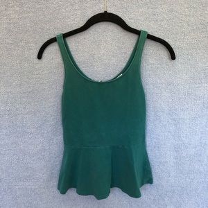 Express peplum tank teal